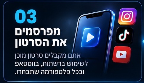 שלב 3: מפרסמים את הסרטון